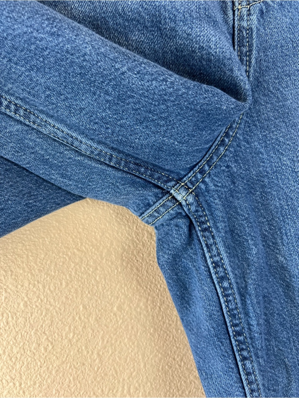 gap mid rise baggy crop jeans in medium indigo - Picture 4 of 11